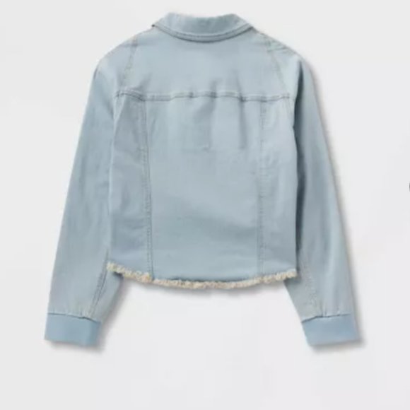 NWT - Women's XXS Adaptive Light Wash Jean Jacket - Universal Thread - Picture 2 of 3